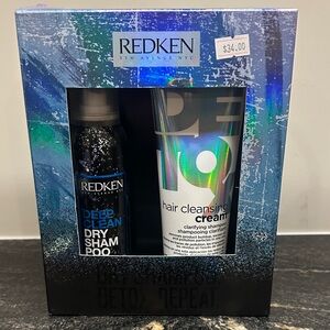 Redken Deep Clean Dry Shampoo and Hair Cleansing Cream Set - Black and Silver